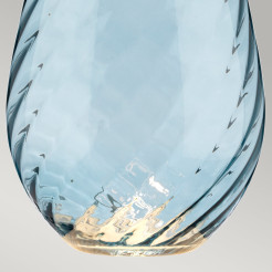 Duża lampa stołowa Lena - 2 źródła światła - Niebieski - Niebieski abażur LENA-TL-L-BLUE