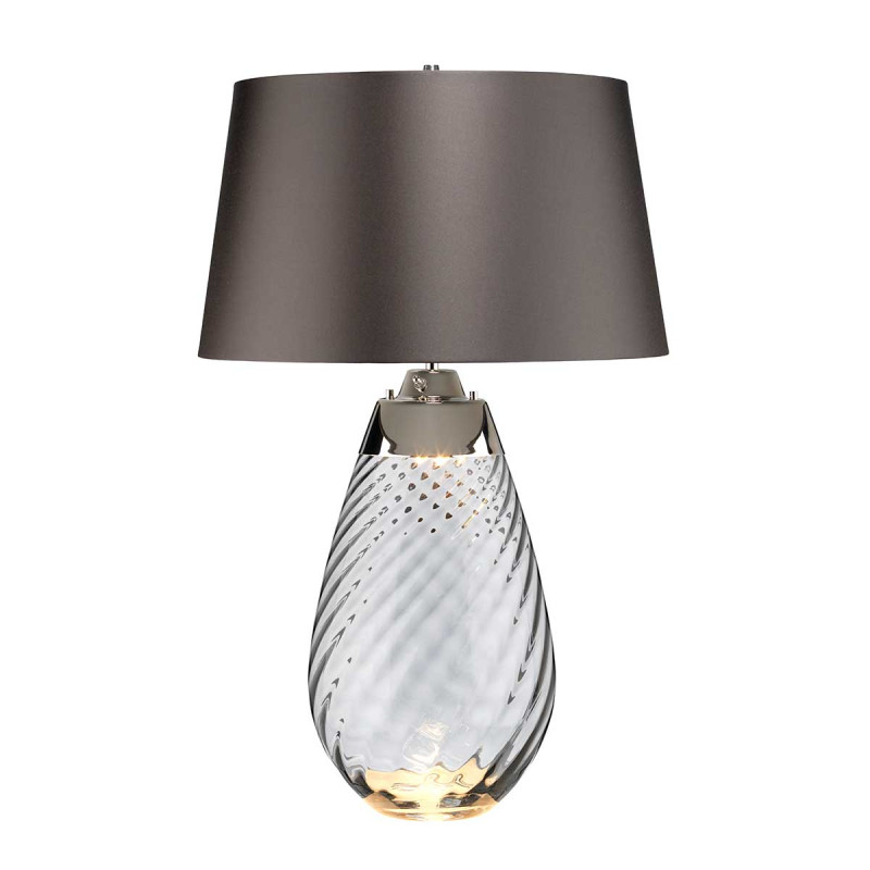Duża lampa stołowa Lena - 2 źródła światła - Przydymiony - Grafitowy LENA-TL-L-SMOKE