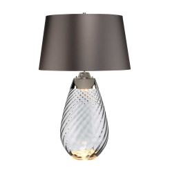 Duża lampa stołowa Lena - 2 źródła światła - Przydymiony - Grafitowy LENA-TL-L-SMOKE