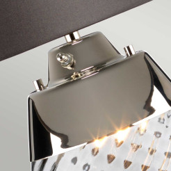 Duża lampa stołowa Lena - 2 źródła światła - Przydymiony - Grafitowy LENA-TL-L-SMOKE