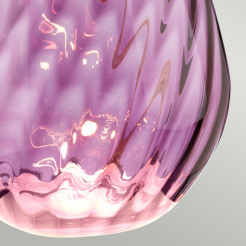Mała lampa stołowa Lena - 2 źródła światła - Fioletowy - Fioletowy abażur LENA-TL-S-PLUM
