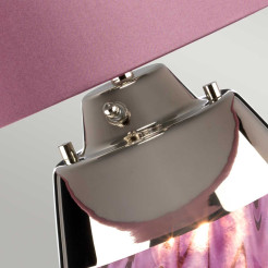 Mała lampa stołowa Lena - 2 źródła światła - Fioletowy - Fioletowy abażur LENA-TL-S-PLUM