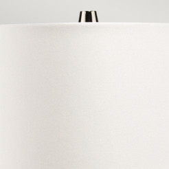 Mała lampa stołowa Lena - 2 źródła światła - Fioletowy - Abażur off-white LENA-TL-S-PLUM-OWSS