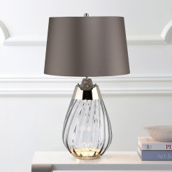 Mała lampa stołowa Lena - 2 źródła światła - Przydymiony - Grafitowy LENA-TL-S-SMOKE