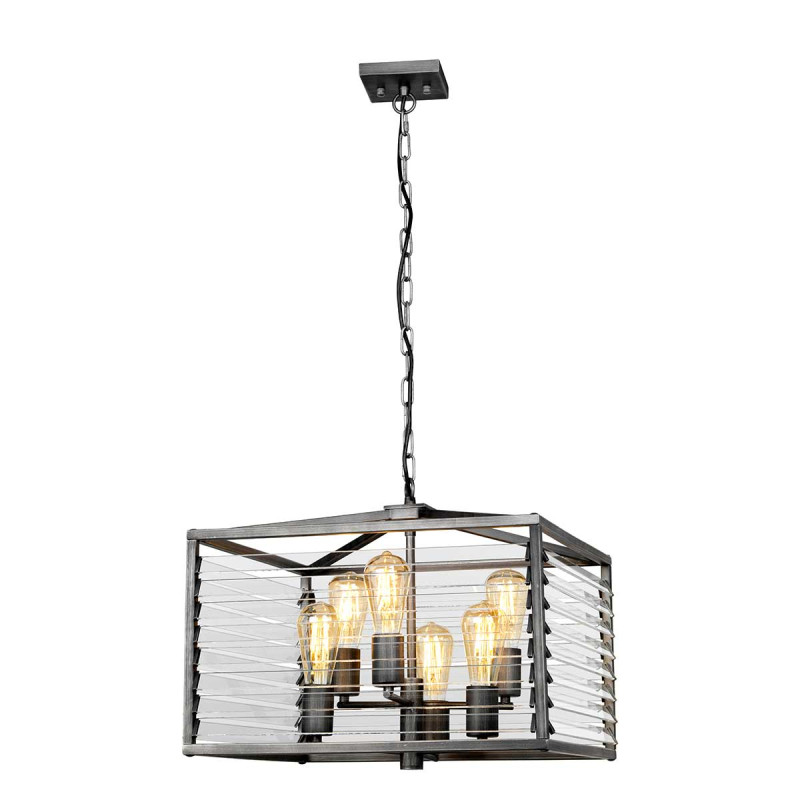 Lampa wisząca Louvre - 6 źródeł światła - Szary LOUVRE-6P