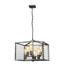 Lampa wisząca Louvre - 6 źródeł światła - Szary LOUVRE-6P