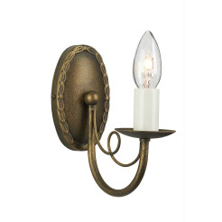 Kinkiet Minster - 1 źródło światła - Czarny, złota patyna MN1-BLK-GOLD