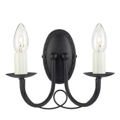 Kinkiet Minster - 2 źródła światła - Czarny MN2-BLACK