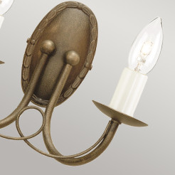 Kinkiet Minster - 2 źródła światła - Czarny, złota patyna MN2-BLK-GOLD