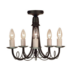 Żyrandol Minster - 5 źródeł światła - Czarny MN5-BLACK
