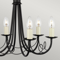 Żyrandol Minster - 6 źródeł światła - Czarny MN6-BLACK