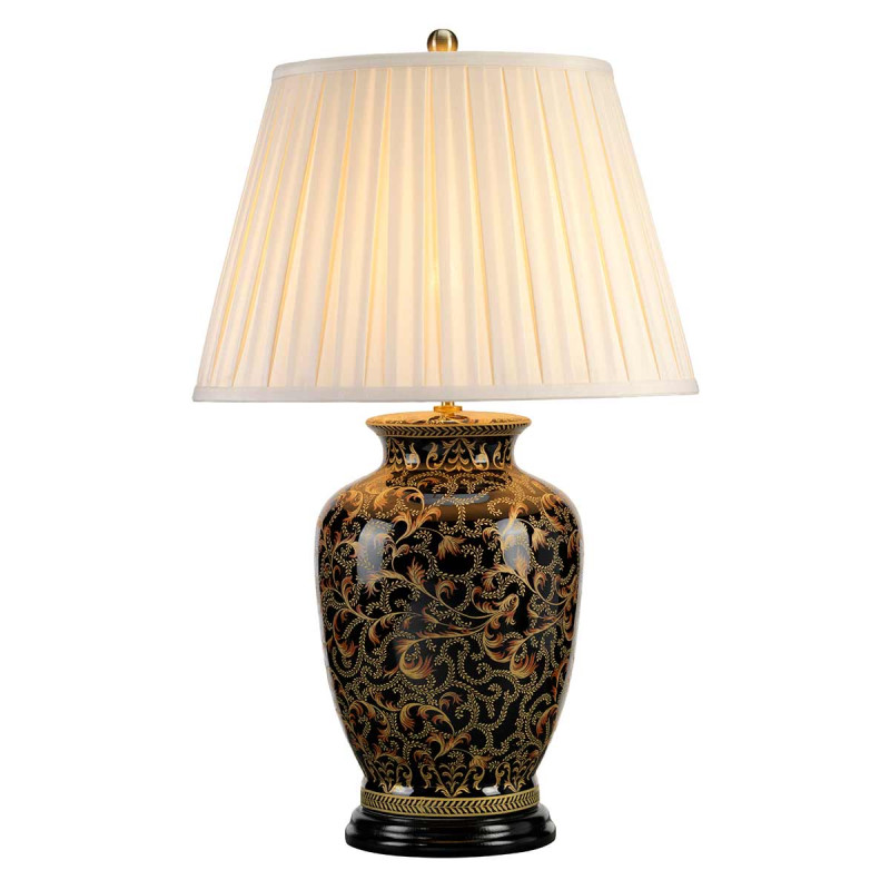 Duża lampa stołowa Morris - 1 źródło światła - Czarny, złoty MORRIS-TL-LARGE