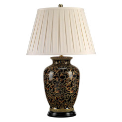 Duża lampa stołowa Morris - 1 źródło światła - Czarny, złoty MORRIS-TL-LARGE