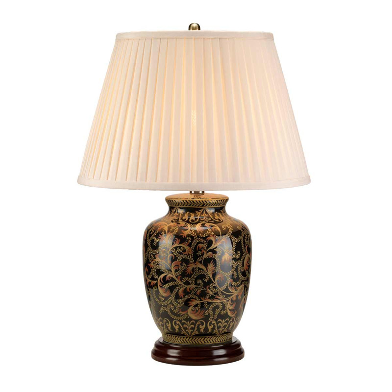 Mała lampa stołowa Morris - 1 źródło światła - Czarny, złoty MORRIS-TL-SMALL