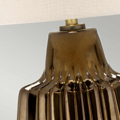 Duża lampa stołowa Newham - 1 źródło światła - Brązowy NEWHAM-TL-L