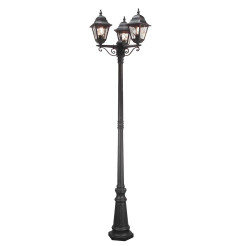 Latarnia uliczna Norfolk NR8 - 3 źródła światła - Czarny NR8-BLK