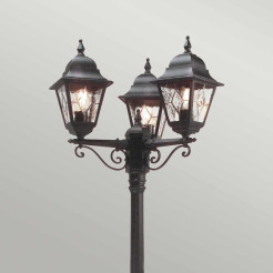 Latarnia uliczna Norfolk NR8 - 3 źródła światła - Czarny NR8-BLK