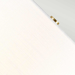 Lampa stołowa Orb - 1 źródło światła - Postarzany mosiądz - Biały abażur ORB-CLEAR-AB-WHT