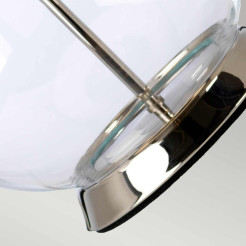 Lampa stołowa Orb - 1 źródło światła - Polerowany nikiel - Czarny abażur ORB-CLEAR-PN-BLK