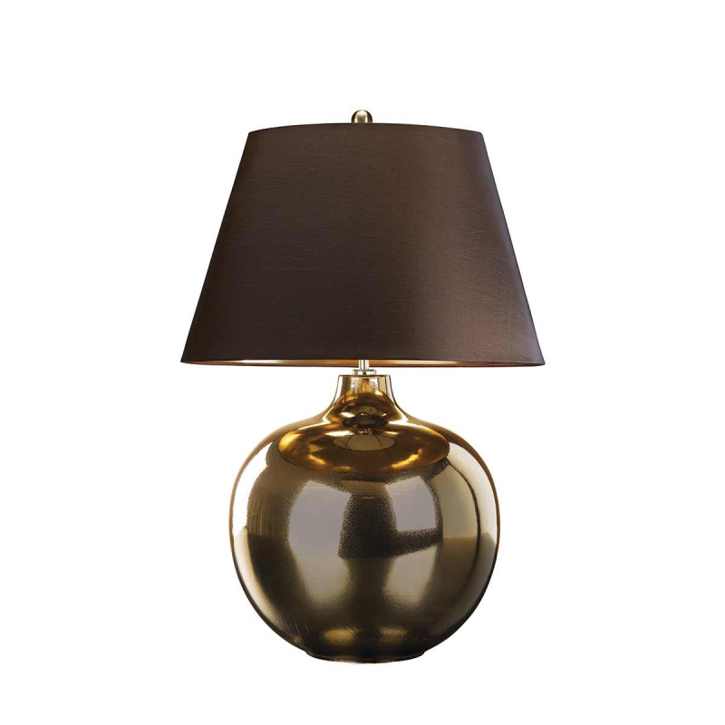 Lampa stołowa Ottoman - 1 źródło światła - Brązowy - Brązowy abażur OTTOMAN-TL