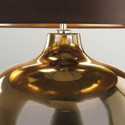 Lampa stołowa Ottoman - 1 źródło światła - Brązowy - Brązowy abażur OTTOMAN-TL