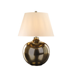 Lampa stołowa Ottoman - 1 źródło światła - Brązowy - Abażur w kolorze kości słoniowej OTTOMAN-TL-IV