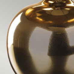 Lampa stołowa Ottoman - 1 źródło światła - Brązowy - Abażur w kolorze kości słoniowej OTTOMAN-TL-IV