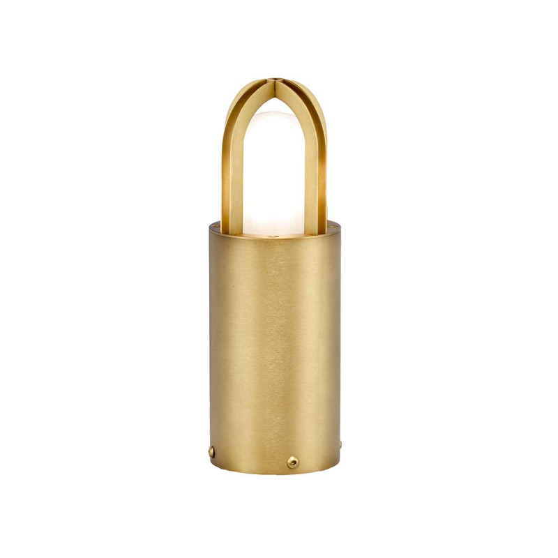 Mały słupek ogrodowy Paignton - 1 źródło światła - Szczotkowany mosiądz PAIGNTON-MB-BRASS