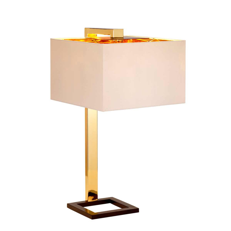 Lampa stołowa Plein - 1 źródło światła - Ciemnobrązowy, polerowane złoto PLEIN-TL