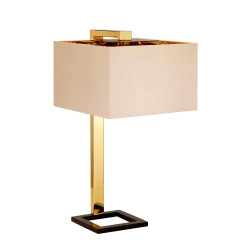 Lampa stołowa Plein - 1 źródło światła - Ciemnobrązowy, polerowane złoto PLEIN-TL