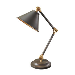 Mała lampa stołowa Provence Element - 1 źródło światła - Ciemnoszary, postarzany mosiądz PV-ELEMENT-GAB