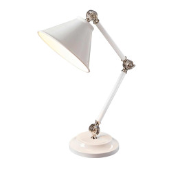 Mała lampa stołowa Provence Element - 1 źródło światła - Biały, polerowany nikiel PV-ELEMENT-WPN