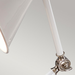 Mała lampa stołowa Provence Element - 1 źródło światła - Biały, polerowany nikiel PV-ELEMENT-WPN