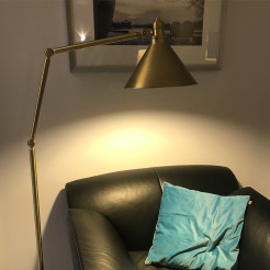 Lampa podłogowa Provence - 1 źródło światła - Postarzany mosiądz PV-FL-AB