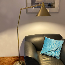 Lampa podłogowa Provence - 1 źródło światła - Postarzany mosiądz PV-FL-AB