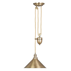 Lampa wisząca z obciążnikiem Provence - 1 źródło światła - Postarzany mosiądz PV-P-AGB