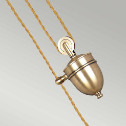 Lampa wisząca z obciążnikiem Provence - 1 źródło światła - Postarzany mosiądz PV-P-AGB