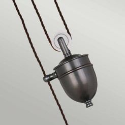 Lampa wisząca z obciążnikiem Provence - 1 źródło światła - Postarzany brąz PV-P-OB
