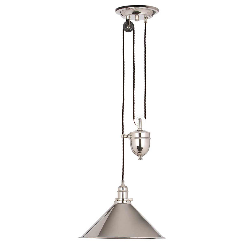 Lampa wisząca z obciążnikiem Provence - 1 źródło światła - Polerowany nikiel PV-P-PN