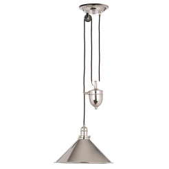 Lampa wisząca z obciążnikiem Provence - 1 źródło światła - Polerowany nikiel PV-P-PN