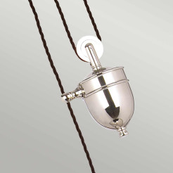 Lampa wisząca z obciążnikiem Provence - 1 źródło światła - Polerowany nikiel PV-P-PN