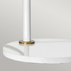 Lampa stołowa Quinto - 1 źródło światła - Biały, postarzany mosiądz QUINTO-TL-WAB