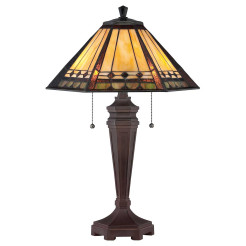 Lampa stołowa Arden - 2 źródła światła - Brązowa patyna QZ-ARDEN-TL