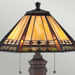 Lampa stołowa Arden - 2 źródła światła - Brązowa patyna QZ-ARDEN-TL
