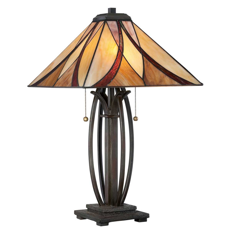 Lampa stołowa Asheville - 2 źródła światła - Ciemnobrązowy QZ-ASHEVILLE-TL