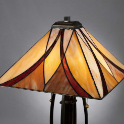Lampa stołowa Asheville - 2 źródła światła - Ciemnobrązowy QZ-ASHEVILLE-TL