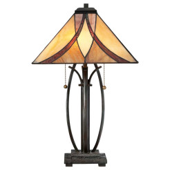 Lampa stołowa Asheville - 2 źródła światła - Ciemnobrązowy QZ-ASHEVILLE-TL