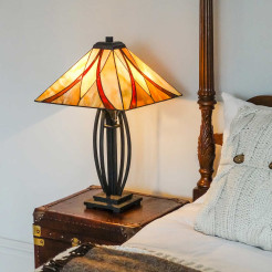 Lampa stołowa Asheville - 2 źródła światła - Ciemnobrązowy QZ-ASHEVILLE-TL