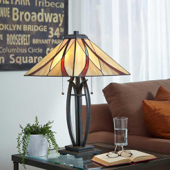 Lampa stołowa Asheville - 2 źródła światła - Ciemnobrązowy QZ-ASHEVILLE-TL