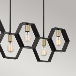 Lampa wyspowa Bismarck - 5 źródeł światła - Czarny QZ-BISMARCK-ISLE-EK